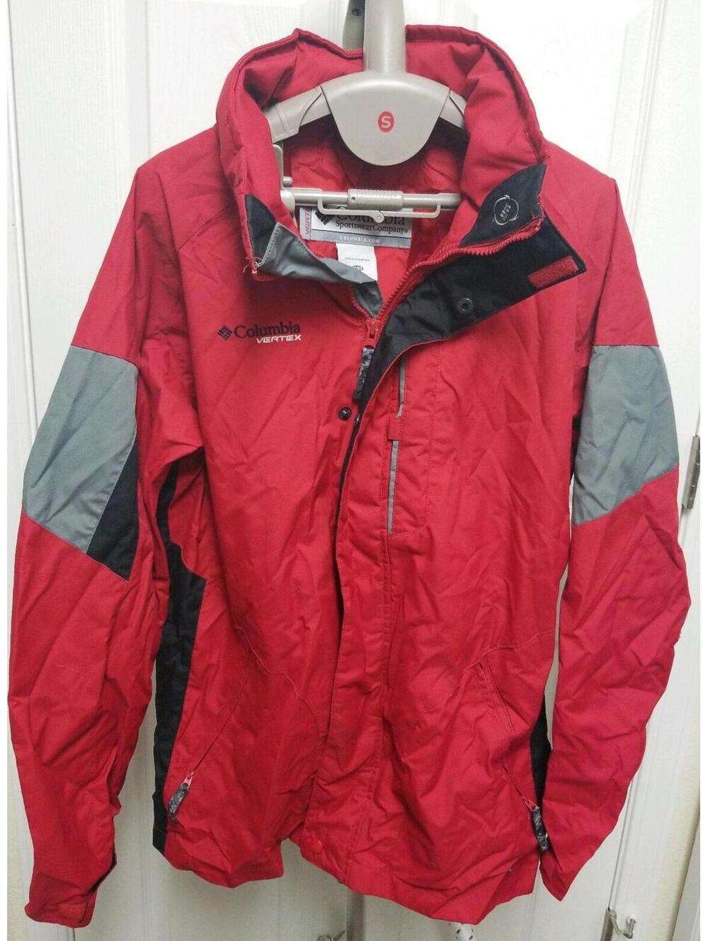 Columbia Vertex Youth Jacket Size 18-20 Red & Black Coat Nice